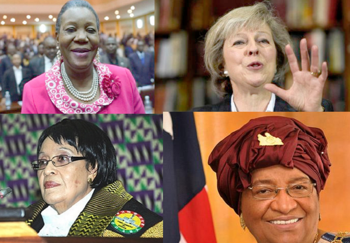 Catherine Samba-Panza,  Mrs Theresa Mary May,  Mrs Justice Joyce Adeline Bamford-Addo and Mrs Ellen Johnson Sirleaf